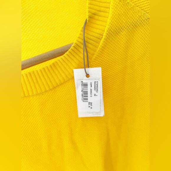 Eleventy Platinum Yellow Crewneck Cotton Long Sleeve Pullover Sweater Size M - Picture 3 of 6